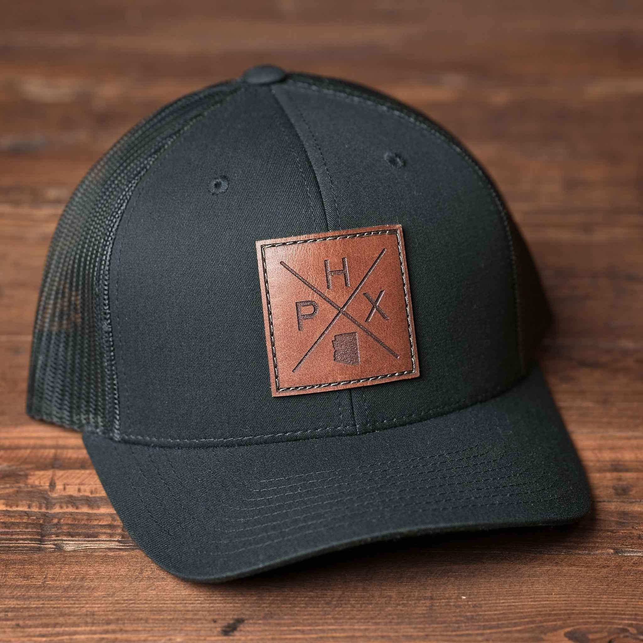City / State Leather Patch Hat